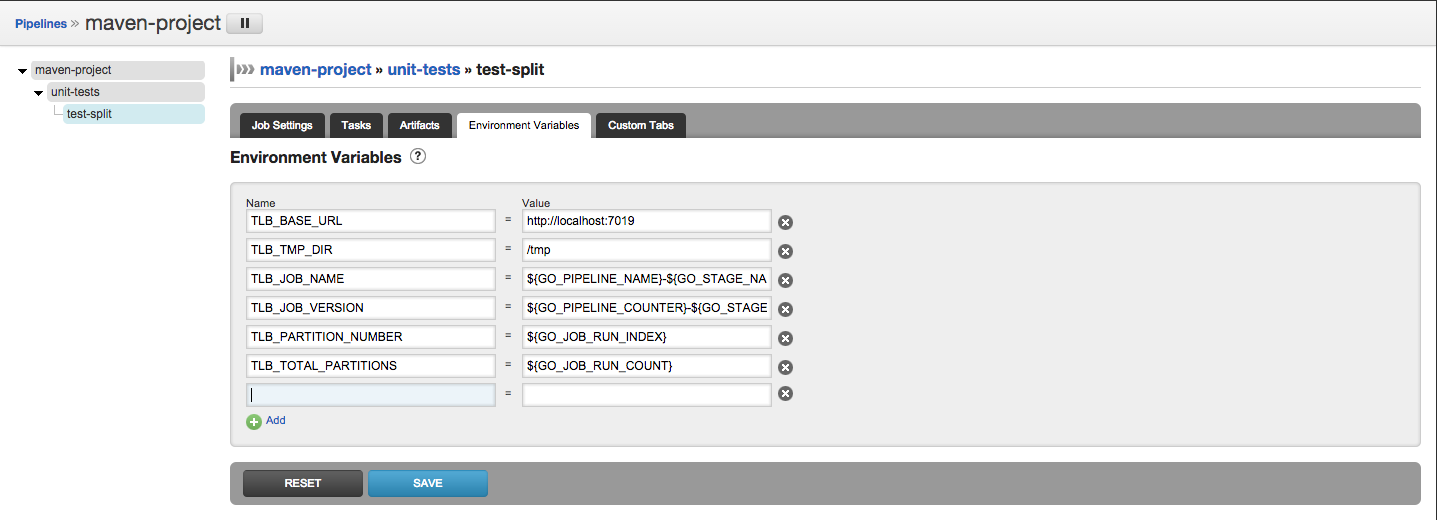 Environment Variables Tab