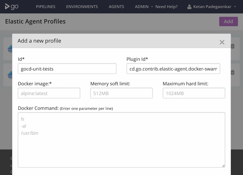 Create Elastic Profile