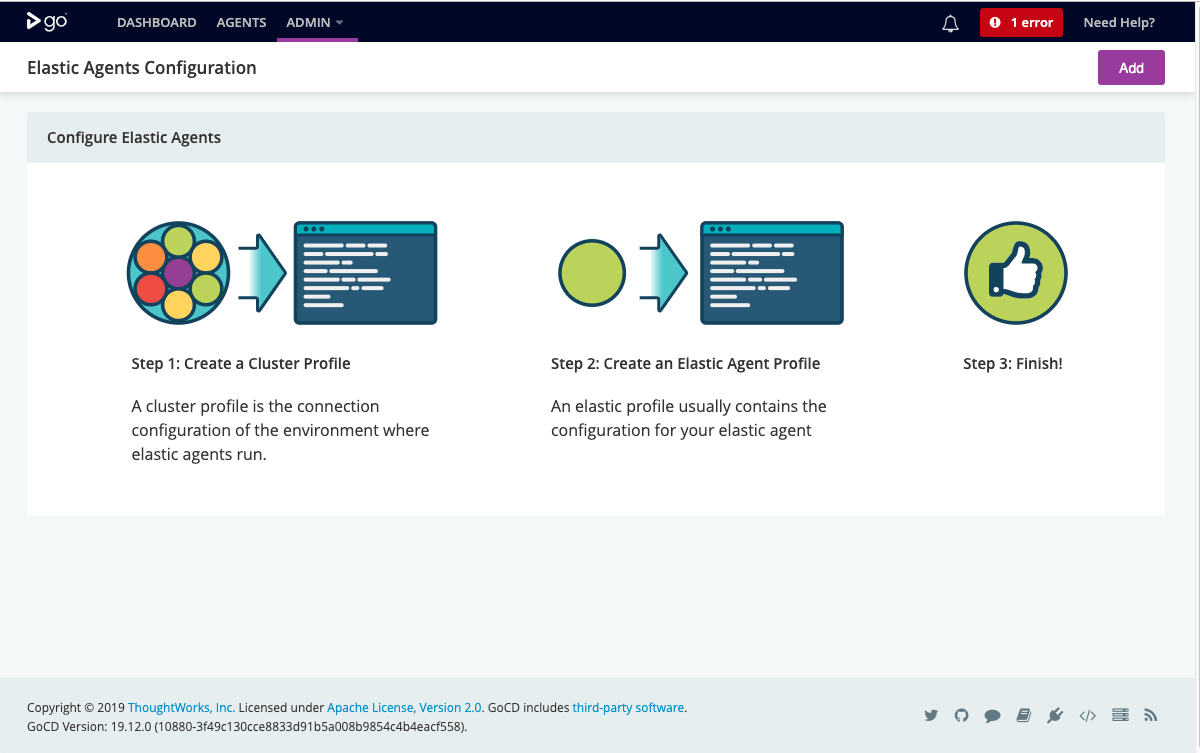 Elastic Agent Configuration Landing Page