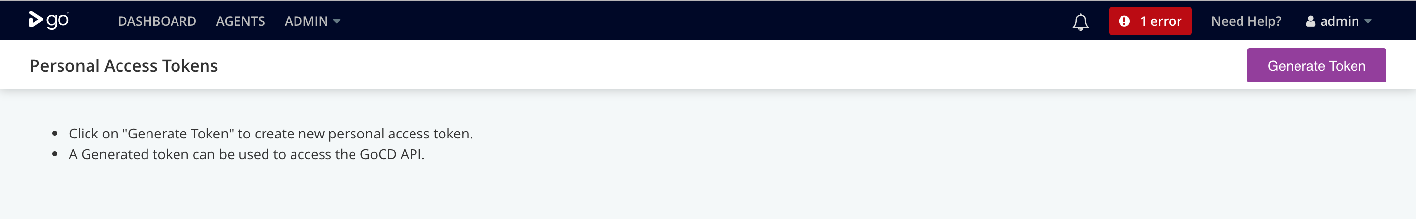 “Generate token button”
