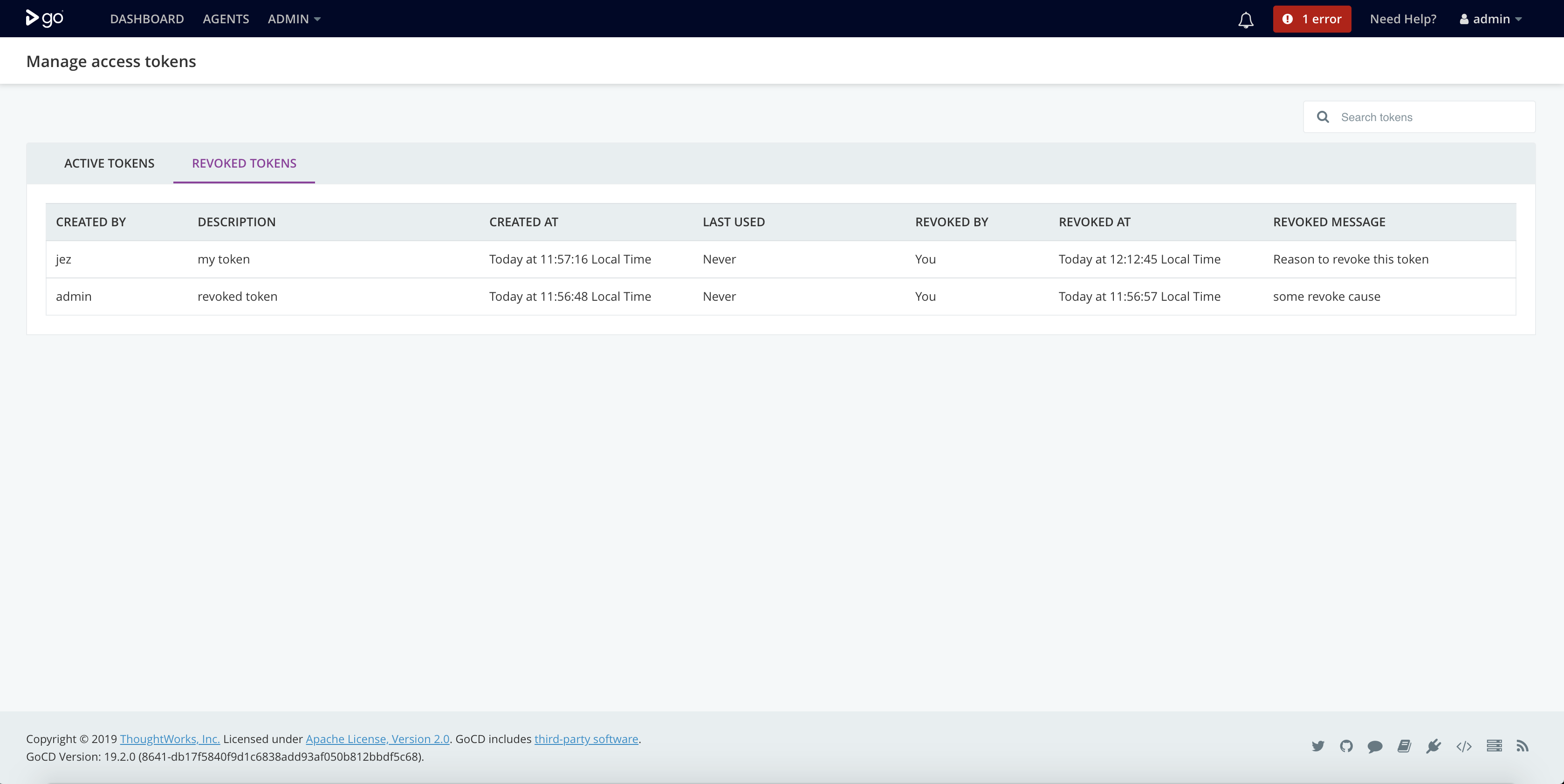 “revoked access tokens”