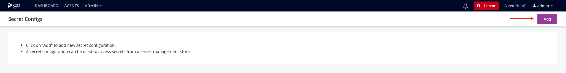 “Add Secret Button”