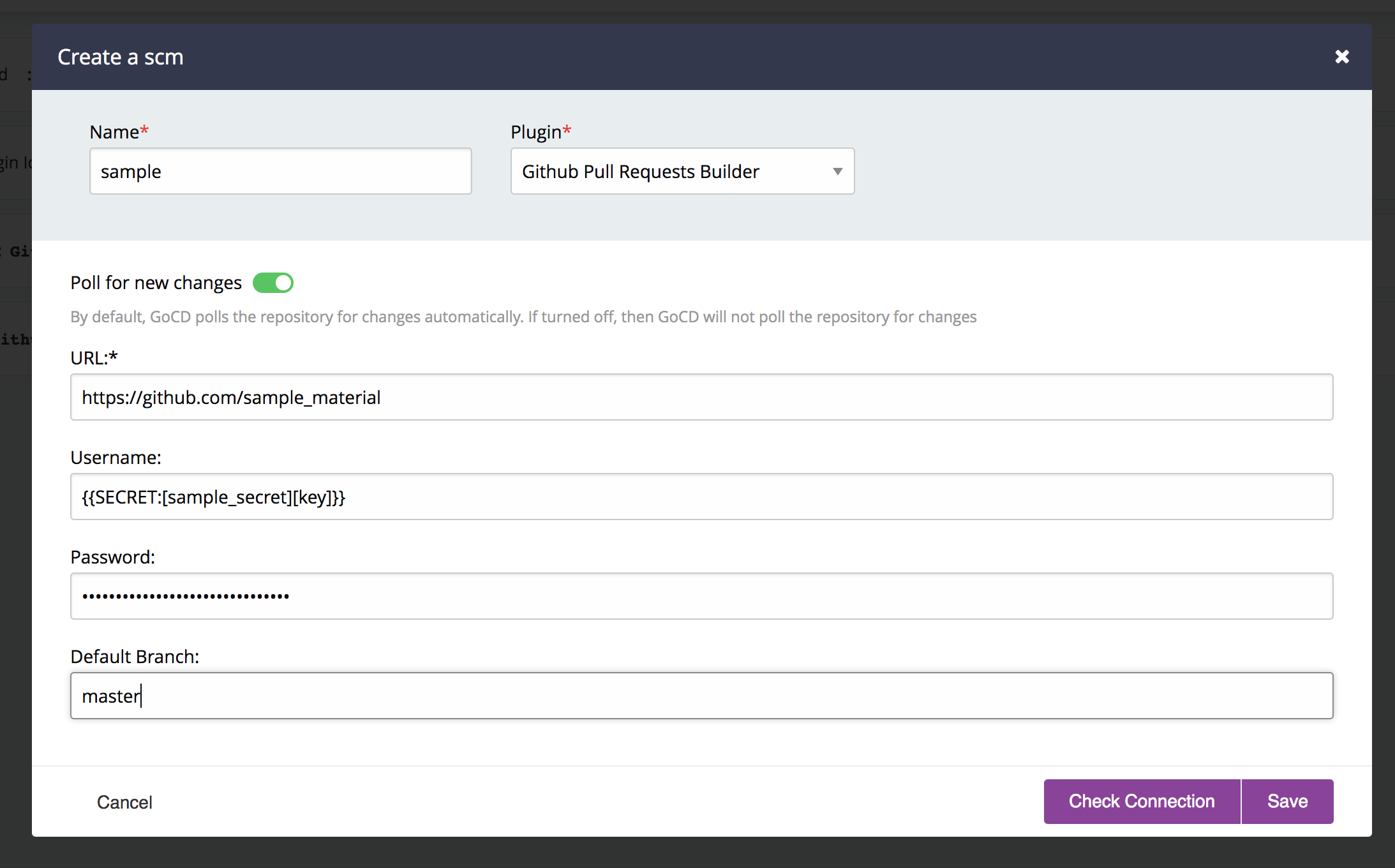 “Plugin Configuration for Pluggable SCM”