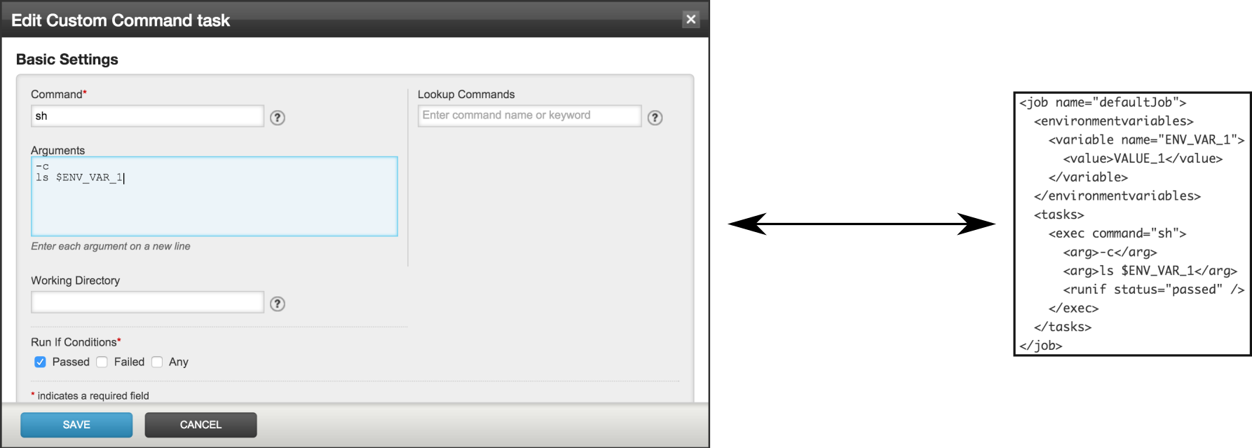 Figure 3: Correct usage of environment variable