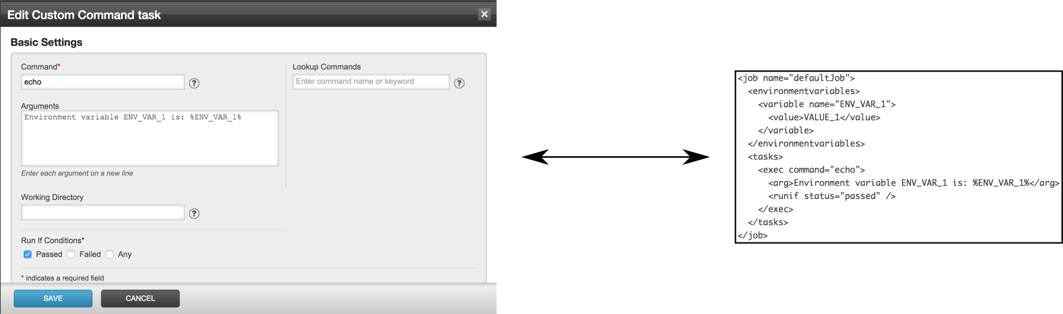 Figure 5: Usage of environment variable on Windows