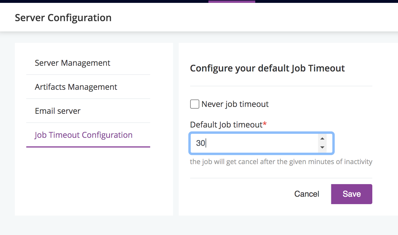 Job timeout